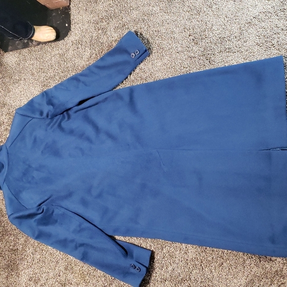 Vintage Ferncroft 100% Wool Shell Blue Coat Women's Size 11/12 - Picture 8 of 16